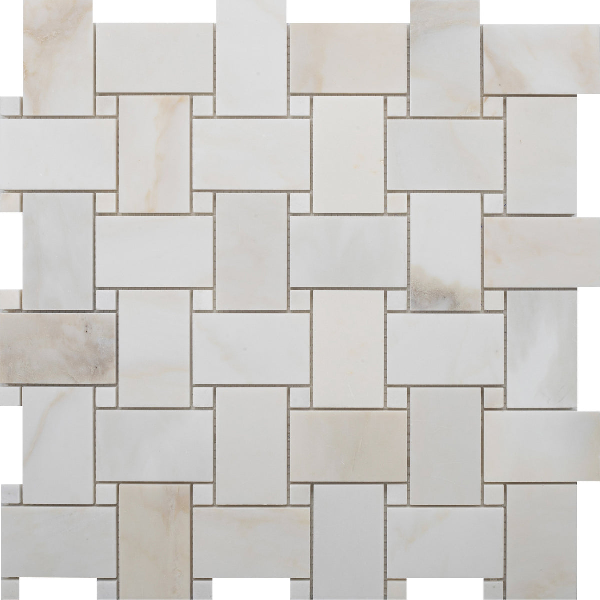 Cremo Delicato Large Basketweave Honed Mosaic 