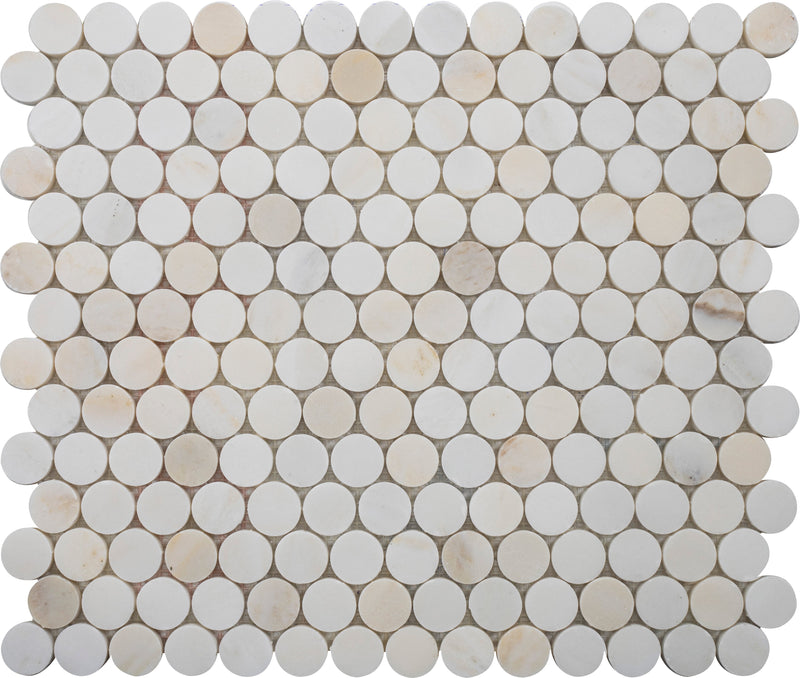 Cremo Delicato Penny Round Honed Mosaic