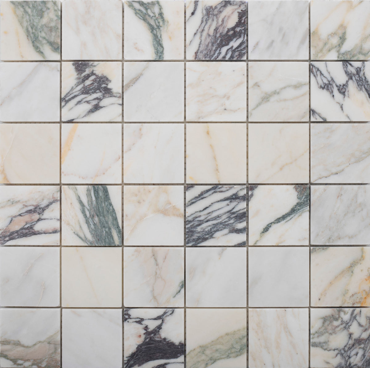 Calacatta Monet 5 x 5 cm Honed Mosaic 
