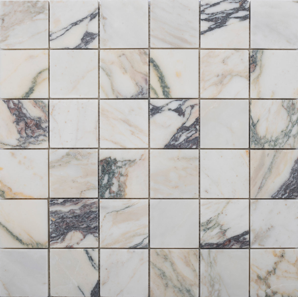 Calacatta Monet 5 x 5 cm Honed Mosaic 