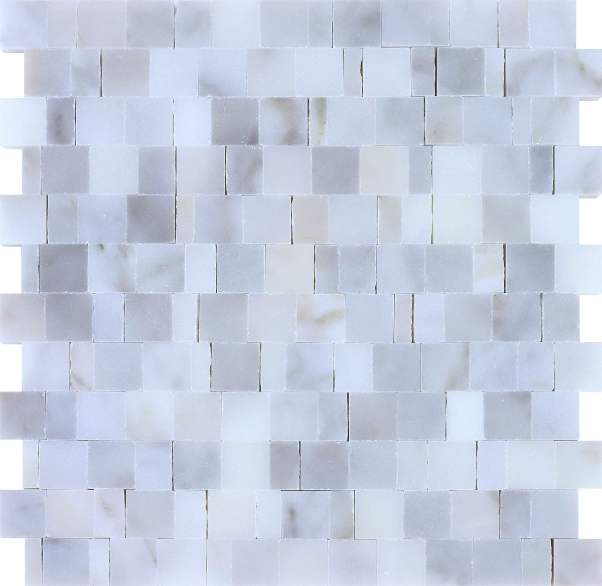 Calacatta Vida Broken Joint 004 Honed Mosaic 