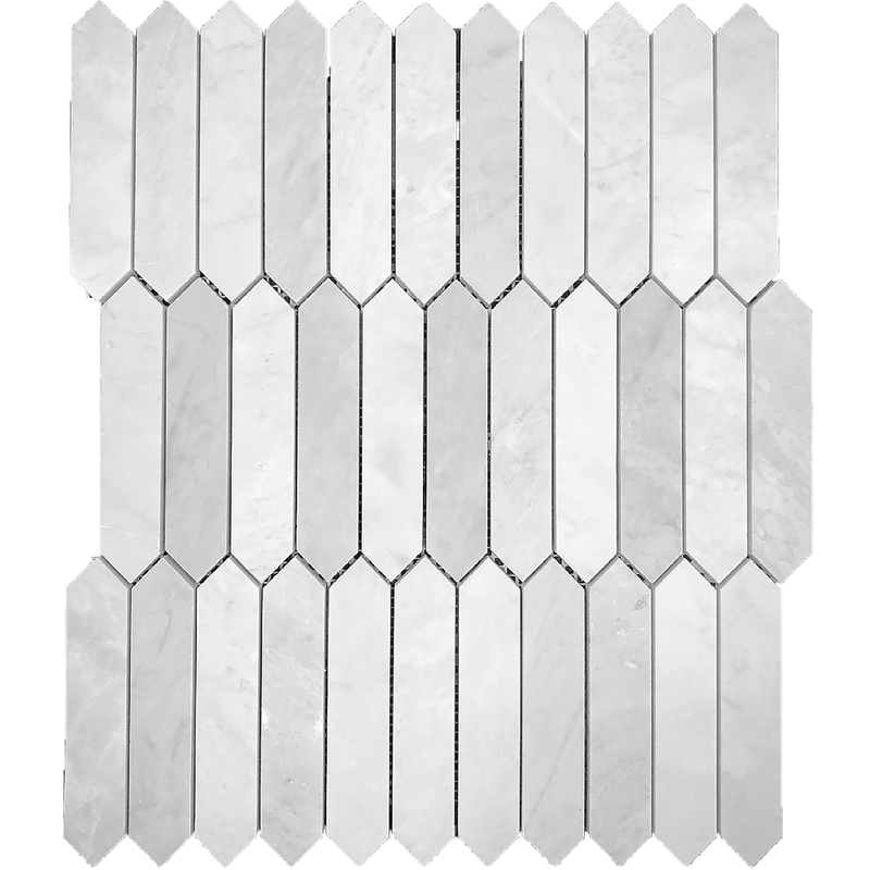 Ice Grey Picket 2.5 x 10 cm Honed Mosaic
