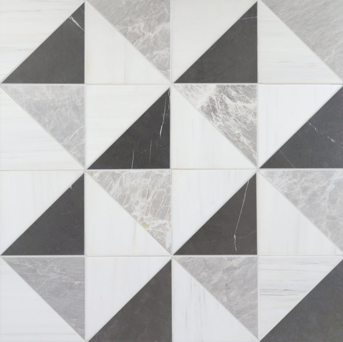 Mount Grey Plain Honed Diamond Triangle  x 1 cm Field Tile 