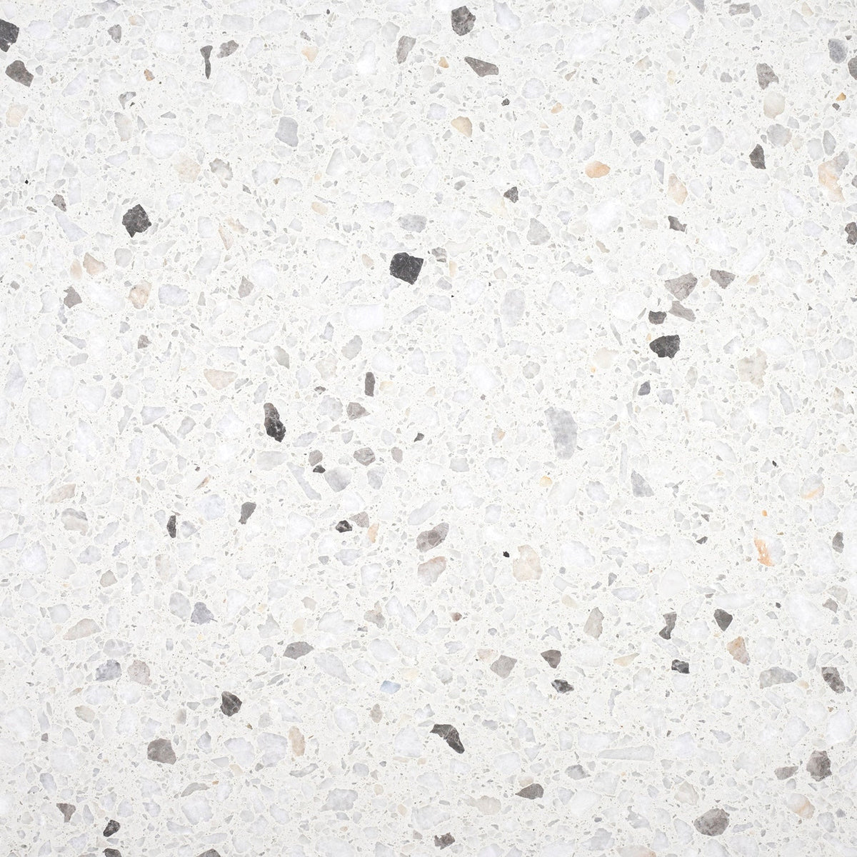 Biarritz White Honed 60 x 60 x 1.25 cm Terrazzo Field Tile #44 