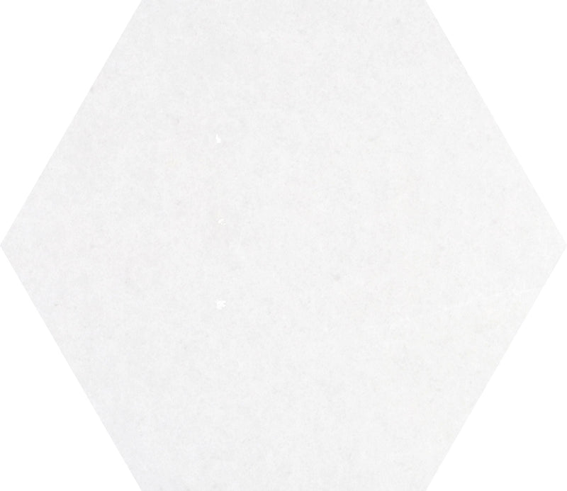 Snow White Honed Hexagon 25 x 1 cm Field Tile
