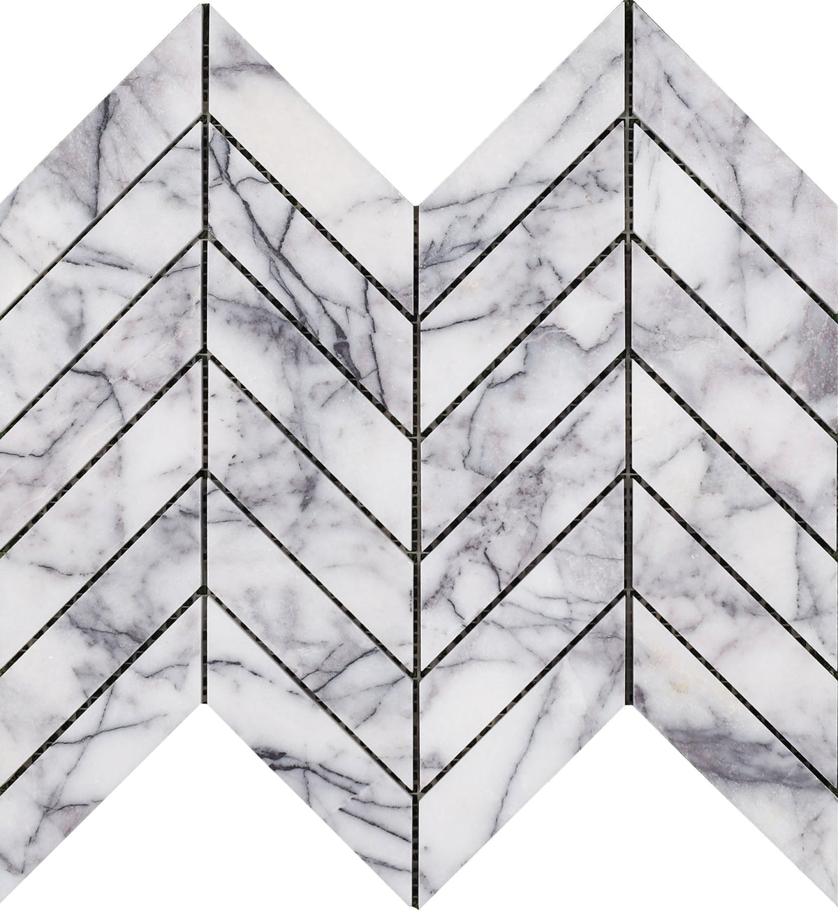 Violeta Chevron 2.5 x 10 cm Honed Mosaic 
