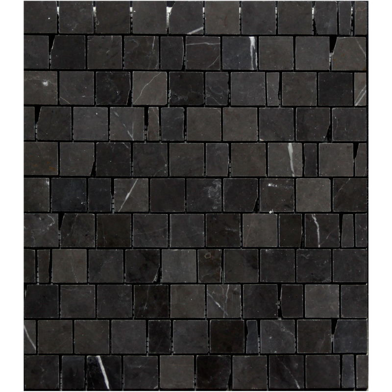 Black Silk Broken Joint 005 Honed Mosaic