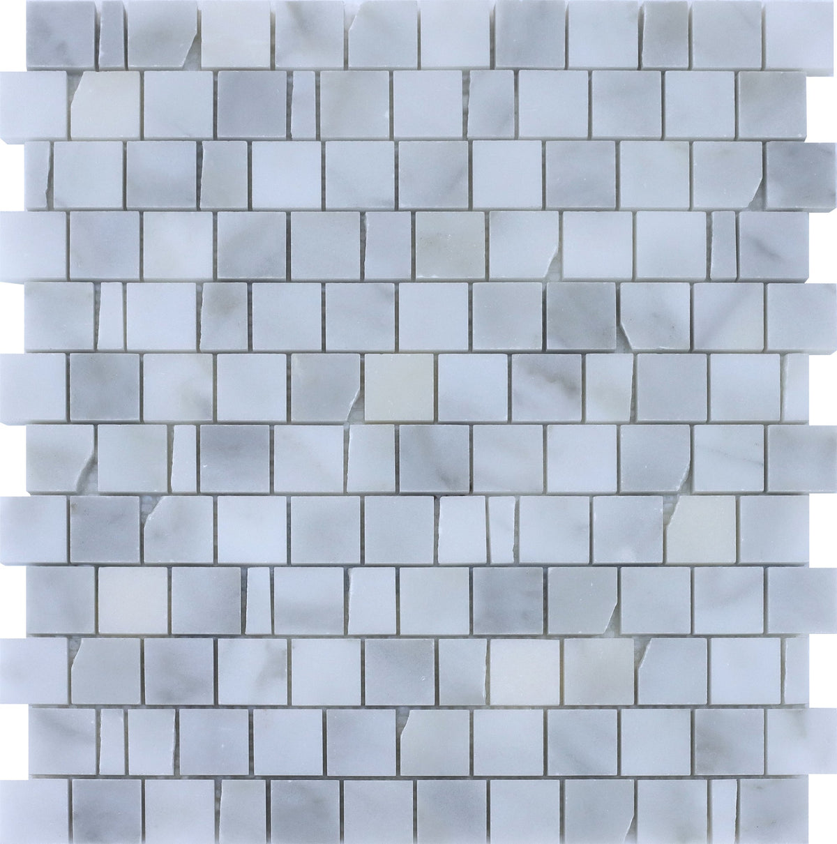 Calacatta Vida Broken Joint 005 Honed Mosaic 