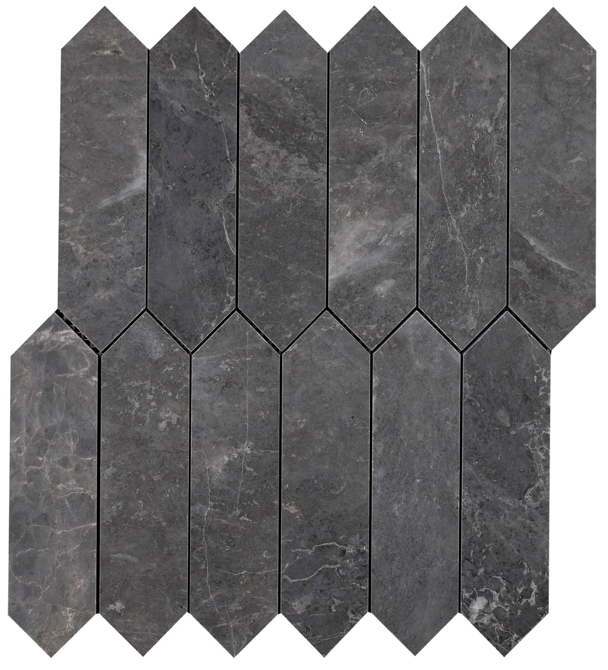 Lovina Grey Picket 5 x 20 cm Honed Mosaic 