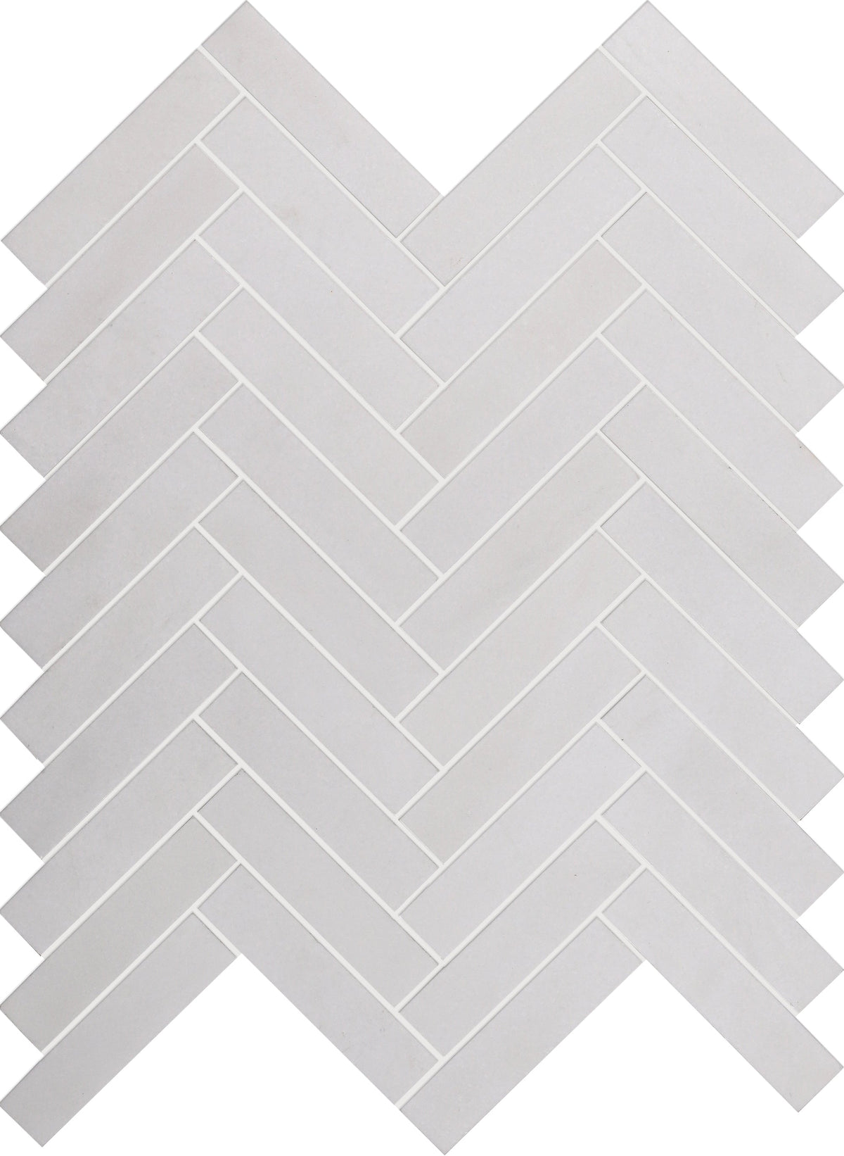 Thassos Herringbone 2.5 x 10 cm Honed Mosaic 