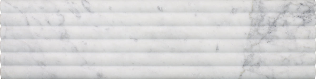 Bianco Carrara Honed Flute-Out 15 x 60 x 1 cm Field Tile 