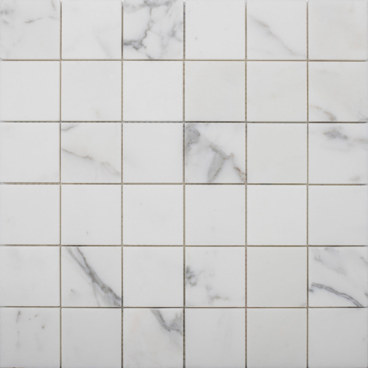 Statuario Extra 5 x 5 cm Honed Mosaic 