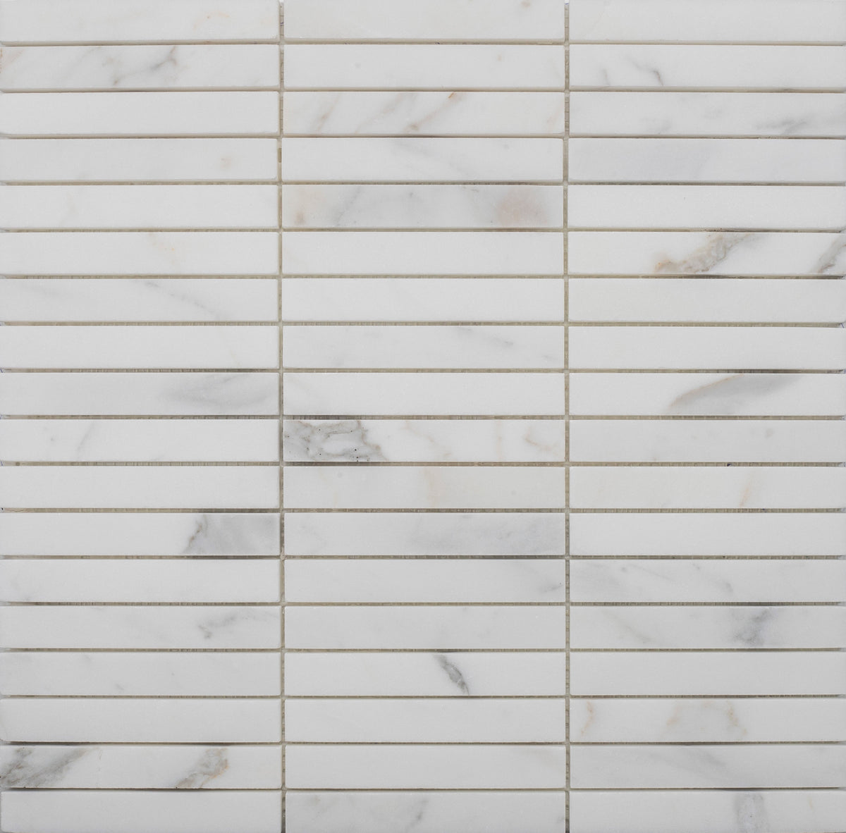 Statuario Extra Velvet 1.5 x 10 cm Honed Mosaic 