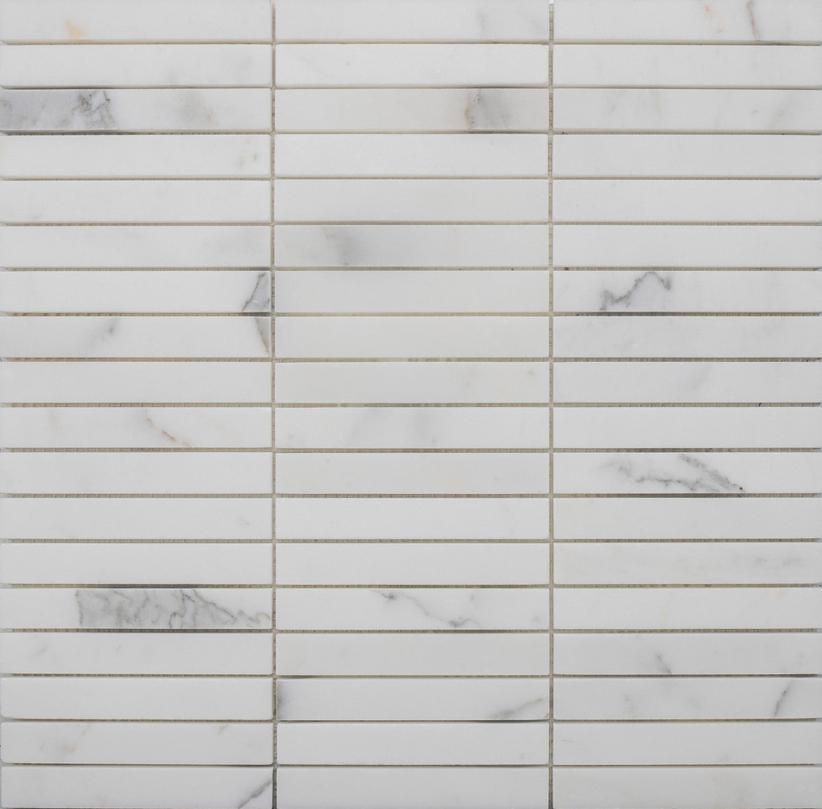 Statuario Extra Velvet 1.5 x 10 cm Honed Mosaic 