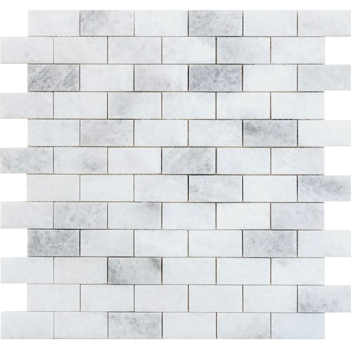 Biarritz White 2.5 x 5 cm Polished Mosaic 