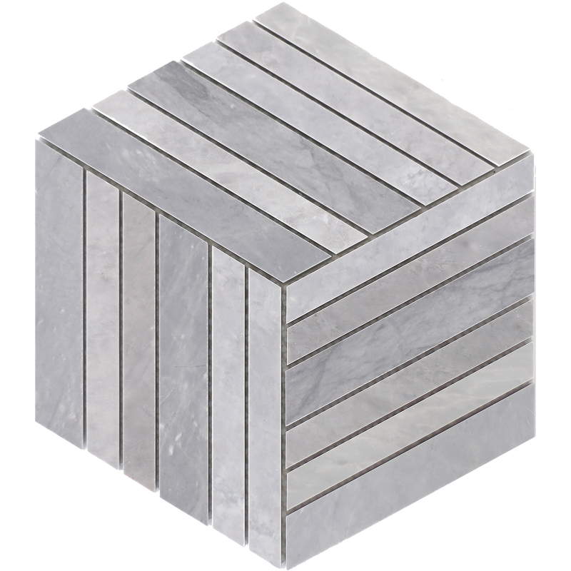 Ice Grey & Earth Grey Bellagon Honed Mosaic