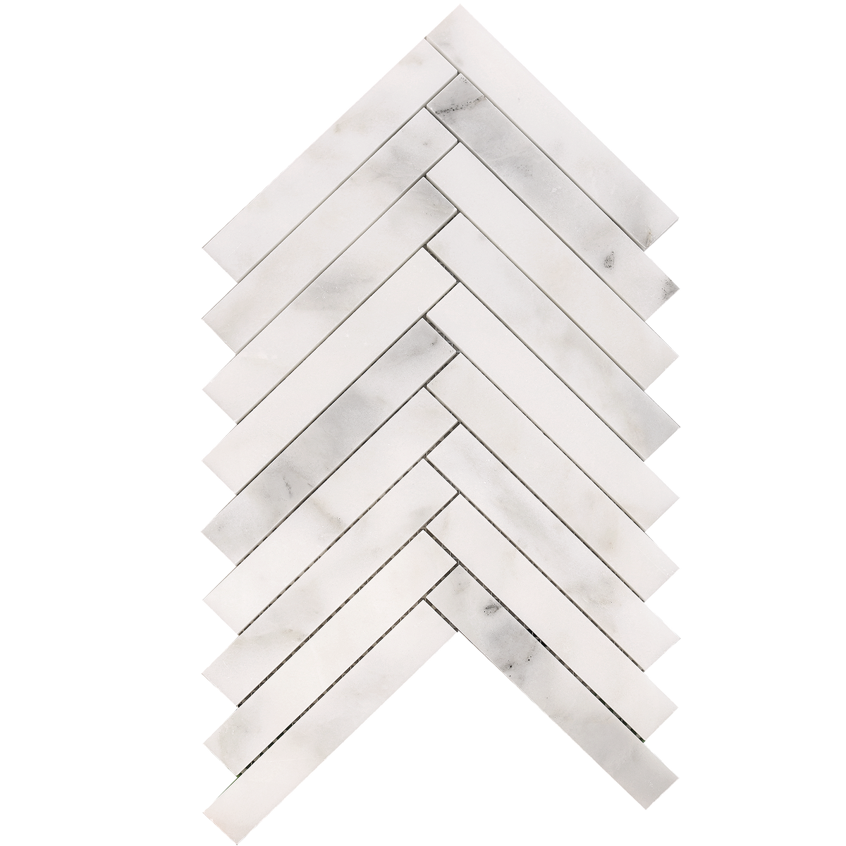 Calacatta Vida Herringbone 2.5 x 15 cm Honed Mosaic 